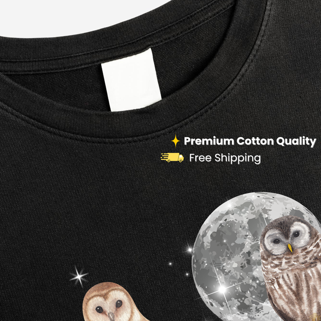 Moonlit Owl Graphic Tee | Nature Lover Shirt
