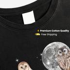 Moonlit Owl Graphic Tee | Nature Lover Shirt