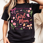 Girl Mom T-Shirt | Floral Pink Mama Tee for Moms