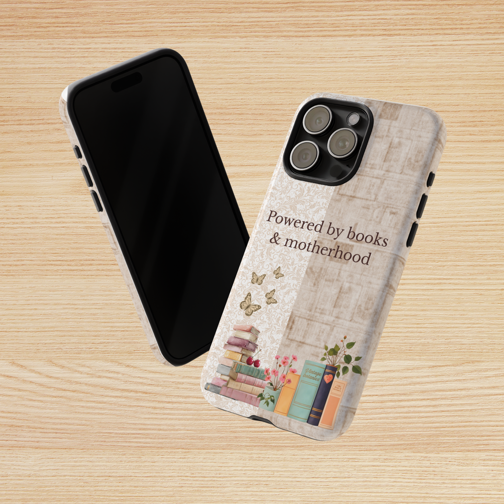 Bookaholic Aesthetic iPhone Case – Cute Book Lover Phone Case for Readers, Cozy Literary Gift. Available in (Glossy & Matte) Iphone 14 15 16 17 Pro, Pro Max, Air, Plus