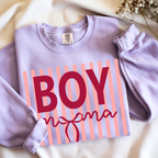 Cute Boy Mama sweatshirt in orchid Comfort Colors crewneck
