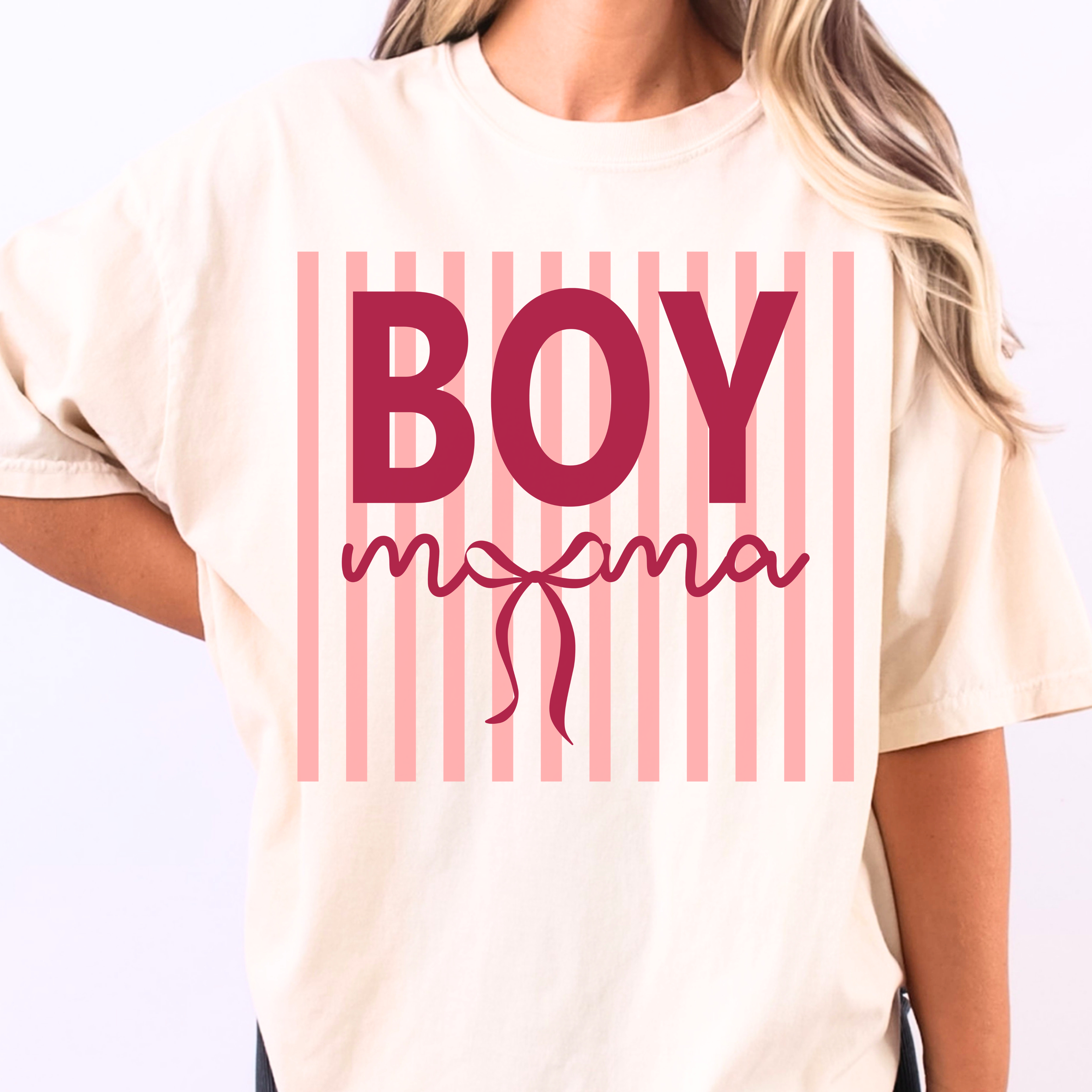 Ivory Boy Mama graphic tee casual motherhood shirt