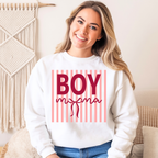 Boy Mom Comfort Colors sweatshirt in white for mothers of boys