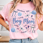 Blossom pink boy mom floral shirt comfort colors cute mama shirt