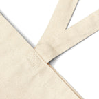 Close-up of cotton canvas owl tote bag showing durable fabric texture and sturdy shoulder straps for everyday use