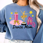 Blue jean dance mom sweatshirt relaxed fit ballet themed cozy everyday mom wear