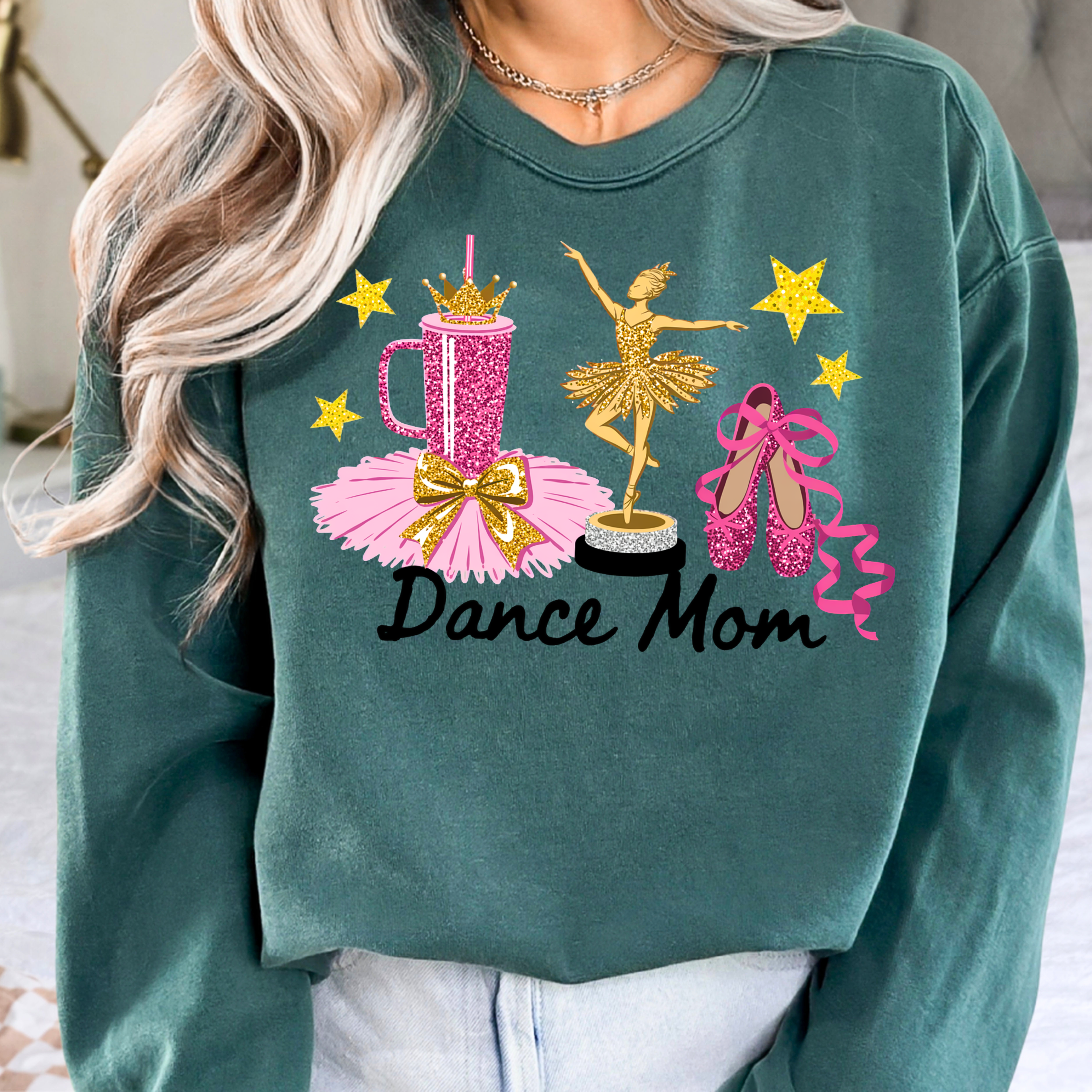 Blue spruce dance mom sweatshirt stylish ballet mom outfit unique gift for dance moms