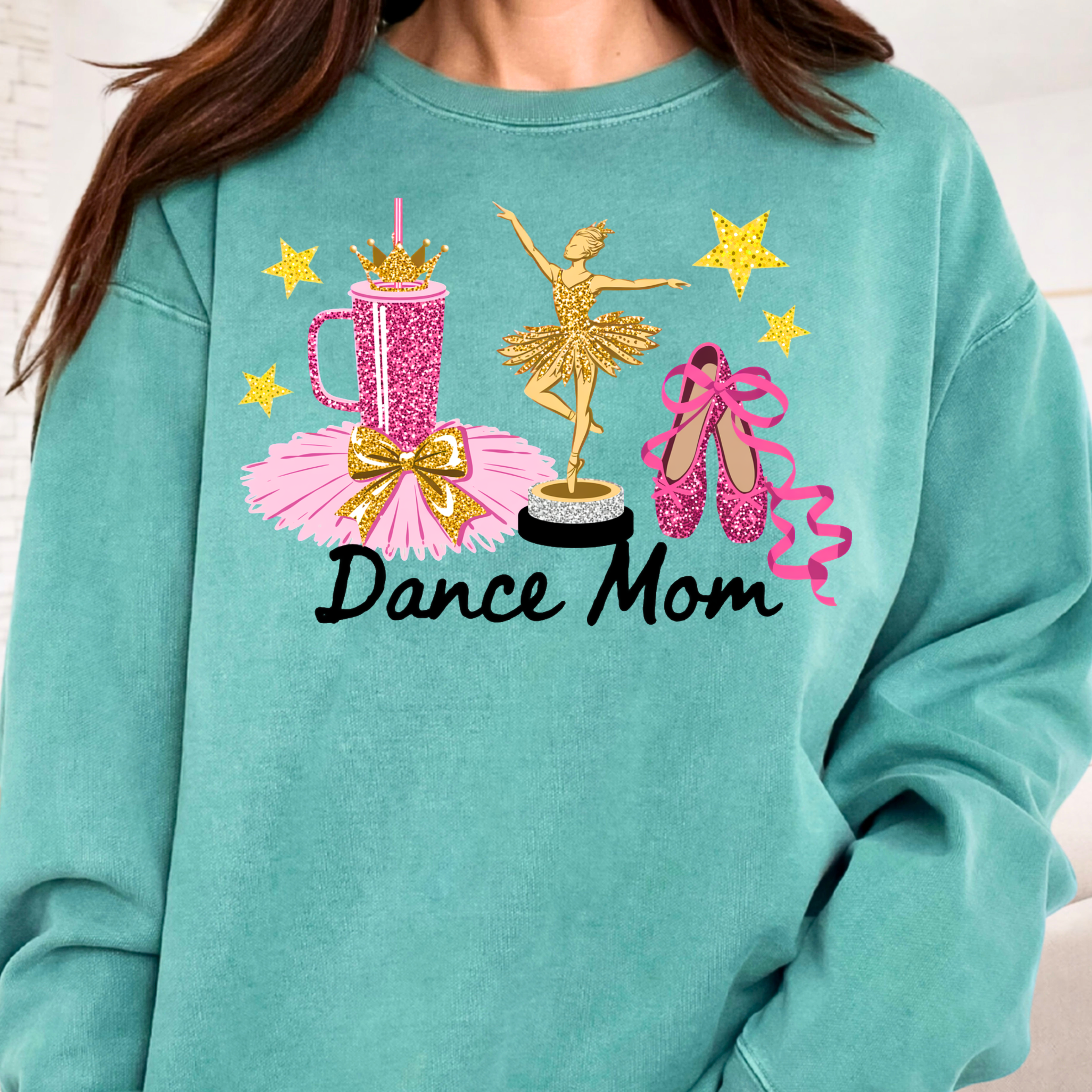 Light green dance mom sweatshirt fresh color ballet mom gift soft stylish crewneck