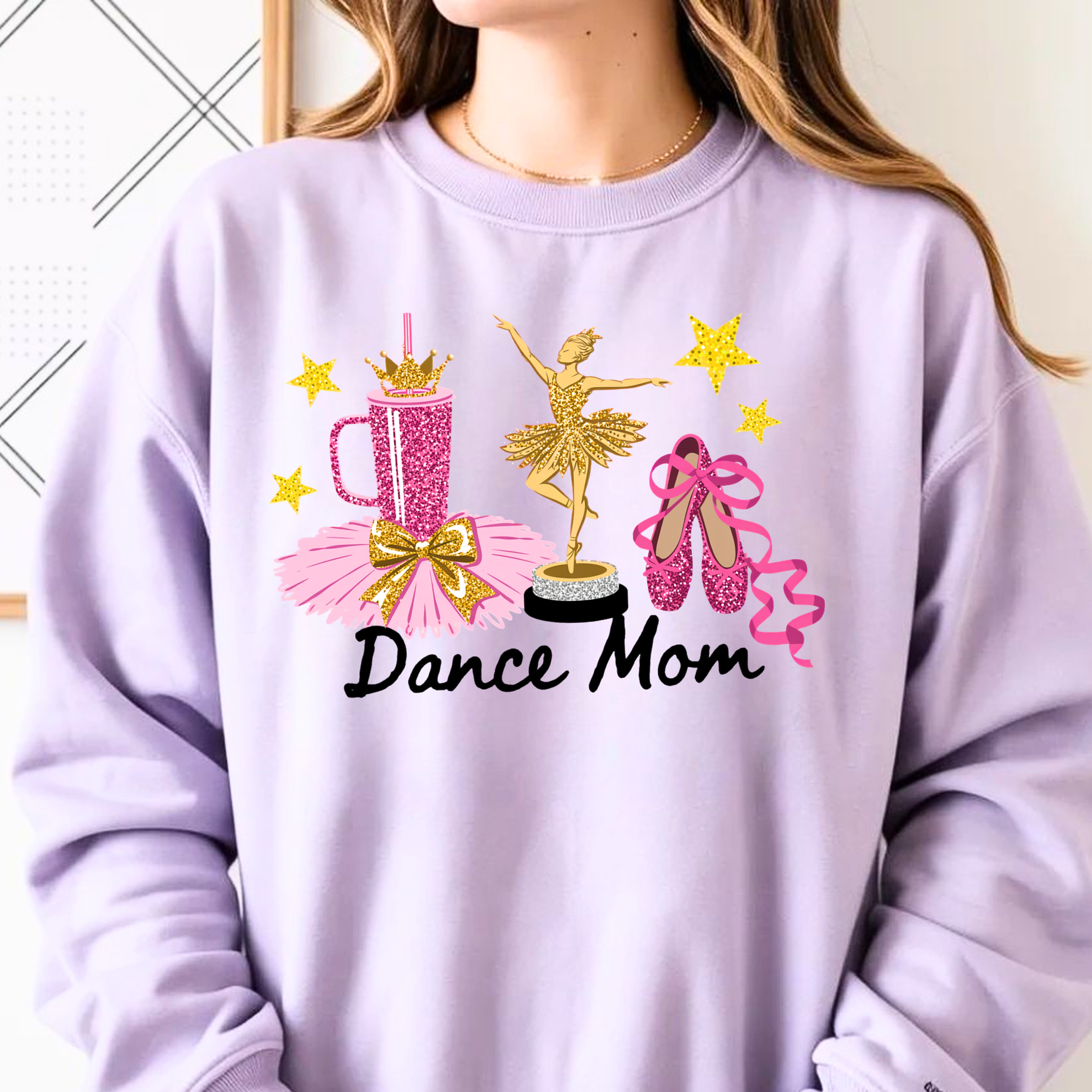 Orchid pink dance mom sweatshirt cute ballet mom gift cozy mothers day crewneck