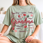 Bay green grandma shirt floral vintage design comfort colors tee