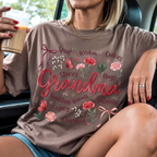 Espresso brown grandma floral shirt cozy vintage grandma gift