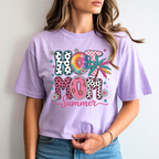 Hot Mom Summer graphic tee in Orchid purple color