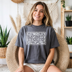 Pepper Comfort Colors faith based mama shirt with vintage lace floral design inspired by Proverbs 31.