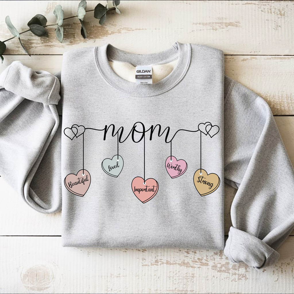 Sports grey mama sweatshirt for women, trendy mom outfit, cozy aesthetic crewneck, gift for mom Mother’s Day