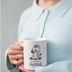 Promoted to Mama coffee mug for expecting mother, 11oz white ceramic mug pregnancy reveal gift idea