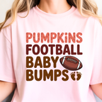 Pumpkins Football Baby Bumps maternity shirt in Blossom pink color