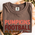 Pumpkins Football Baby Bumps graphic tee in Espresso brown color