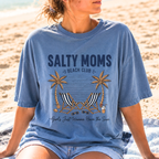 Salty Moms Beach Club shirt in Blue Jean color