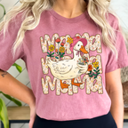 Heather mauve silly goose mama shirt trendy mom graphic tee cute floral goose design