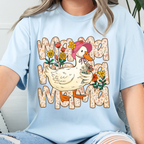 Light blue silly goose mama shirt floral goose design cute mom t-shirt trendy mom gift