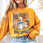 Gold silly goose mama sweatshirt with cute goose graphic and leopard print, funny mom gift idea