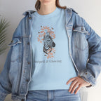 Light blue Striped and Glow maternity t shirt with zebra floral print cute pregnancy shirt for baby shower gift