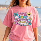 Tired Moms Summer Club graphic tee in Blossom pink